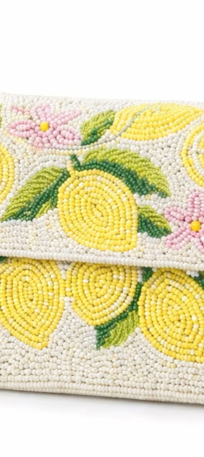 Beaded Compact LightLemon Shoulder Bag