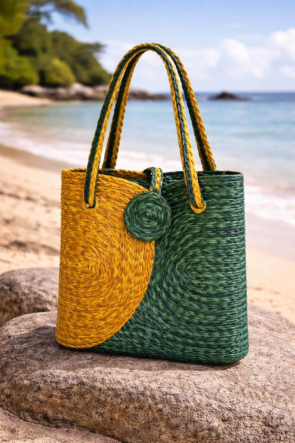 Sabai Grass Handmade Boho Tote Bag