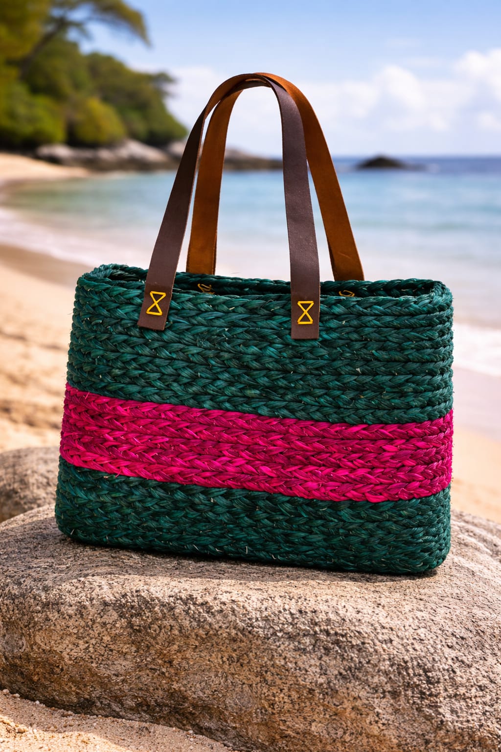 Sabai Grass Big Rectangular Tote Bag