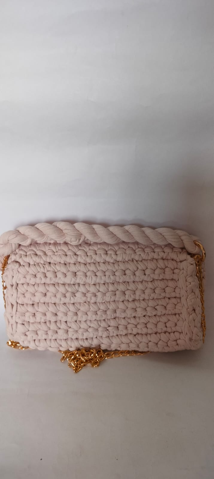 Blush Beige Crochet Sling Bag