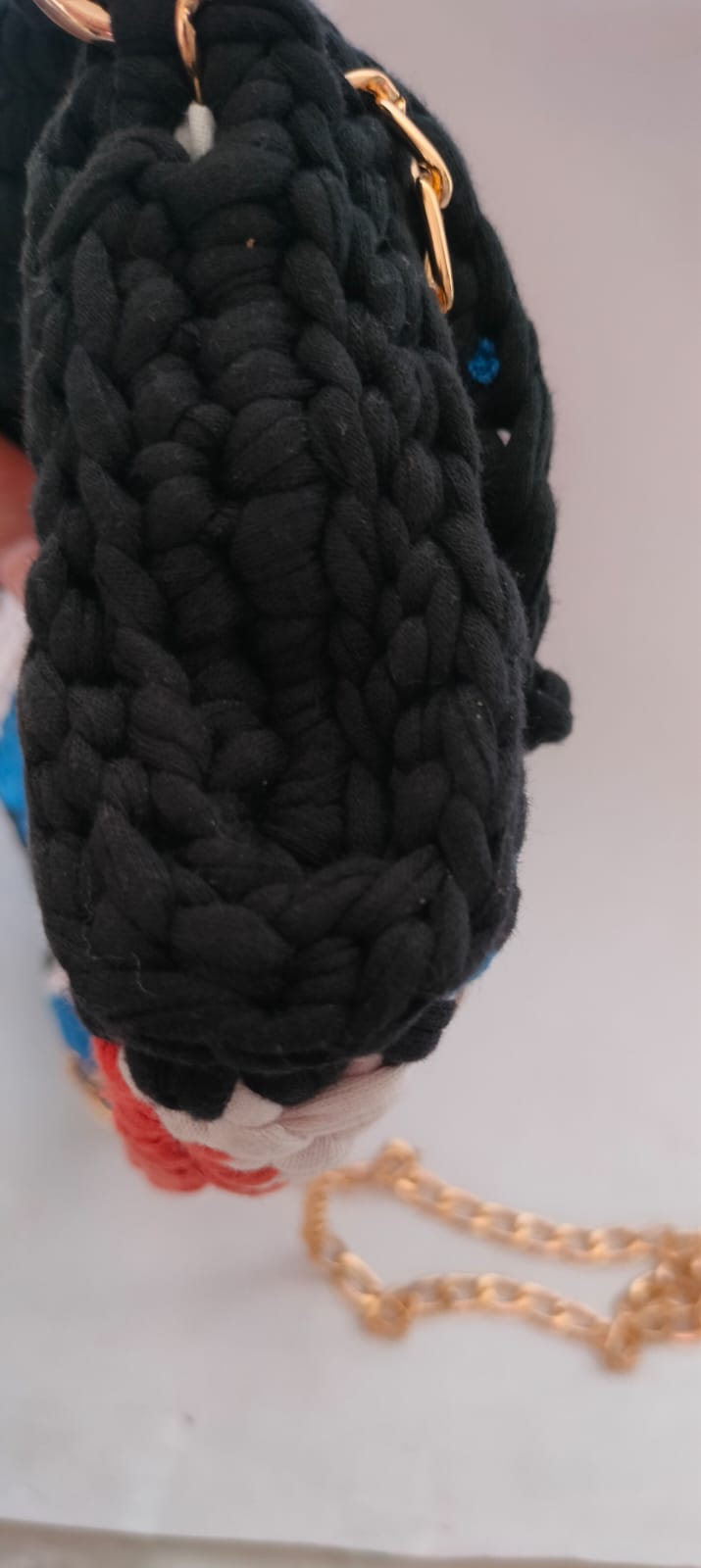 Multicolour Orange Crochet Sling Bag