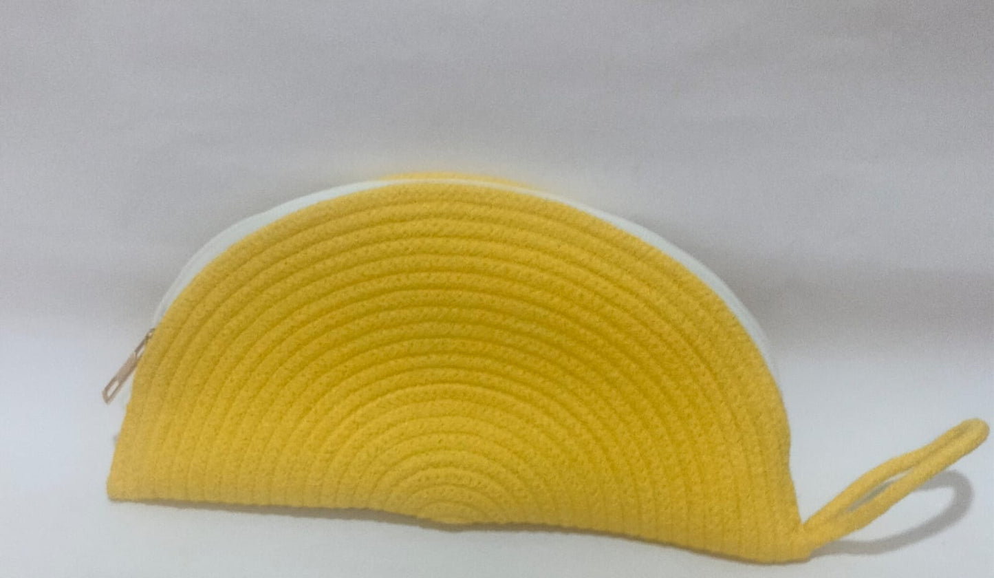 Yellow Half moon Clutch