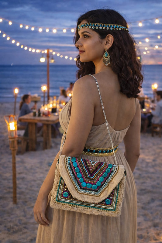 Bluen Embellished Boho  Big Sling Bag