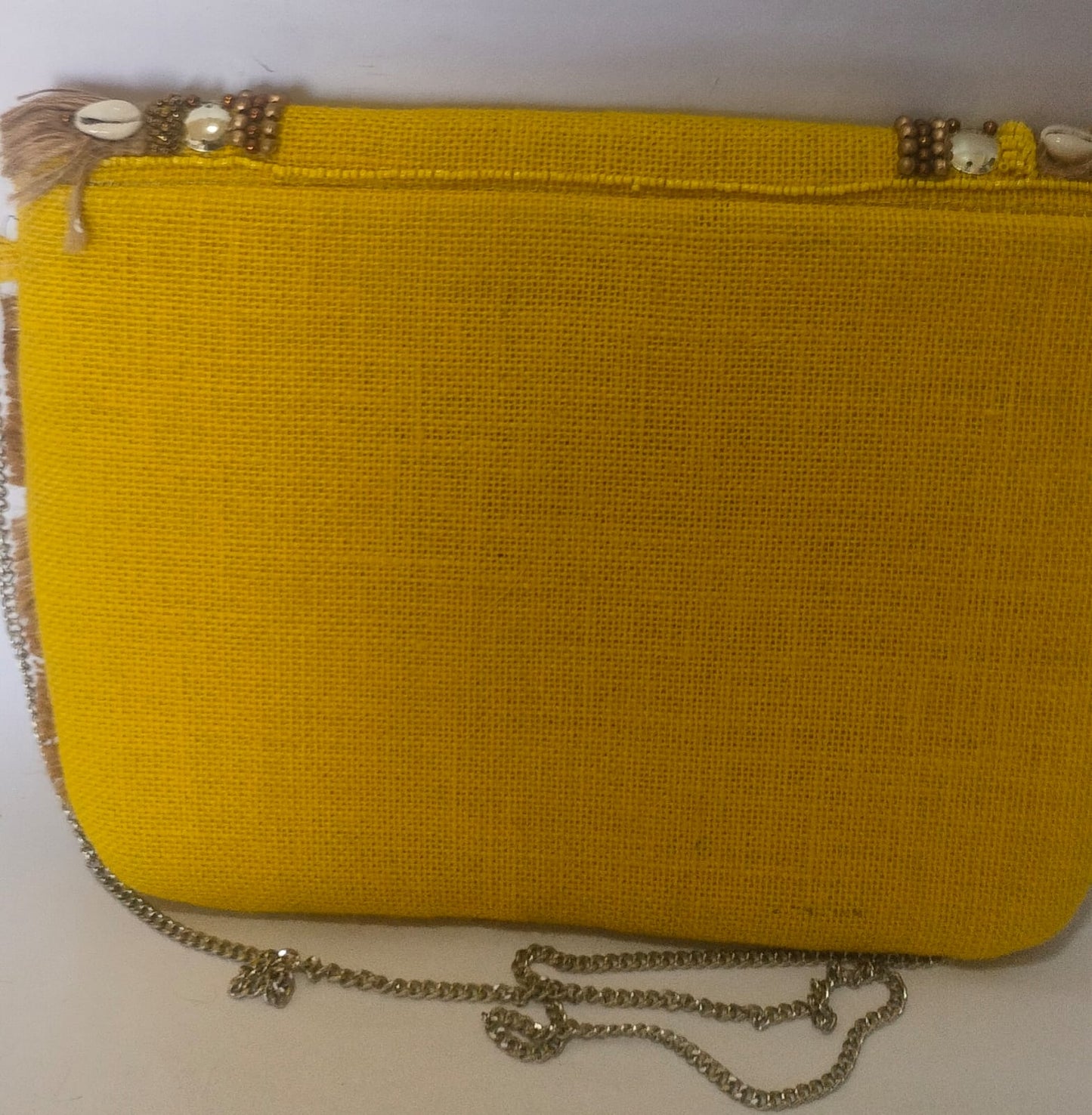 Yellow Embellished Boho  Big Sling Bag