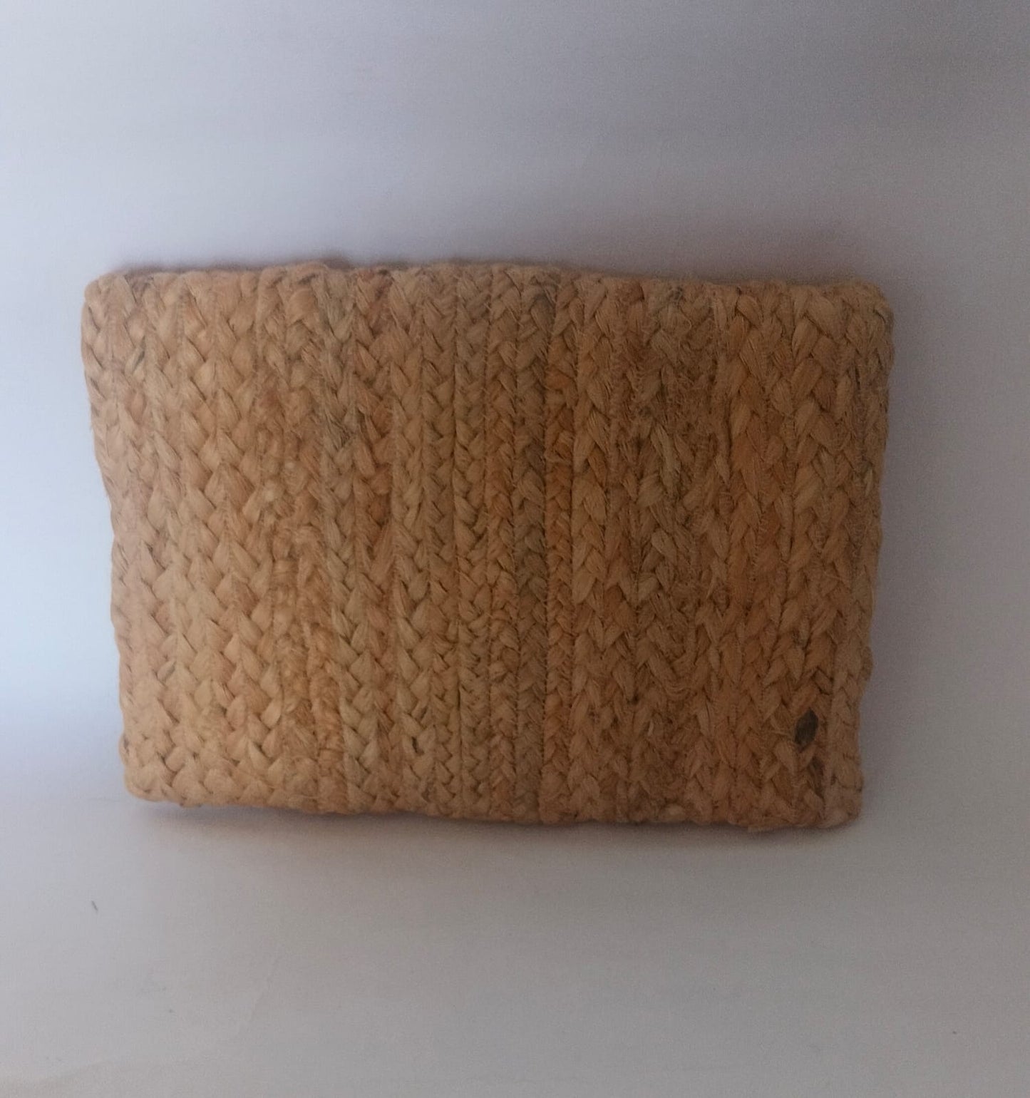 Golden Earth Handwoven Clutch – Natural Sand Beige