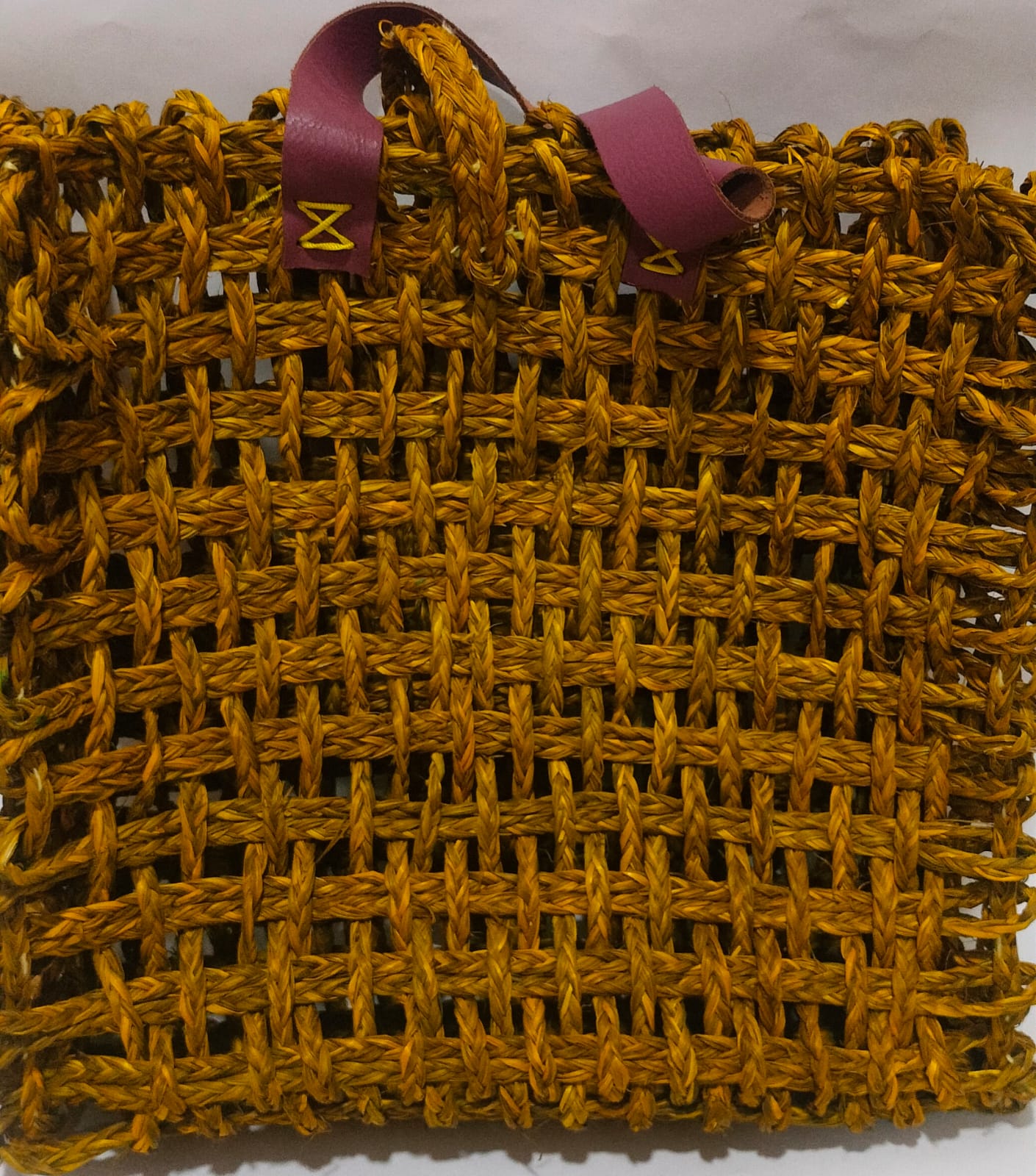 Beige Grass Handmade Tote Bag