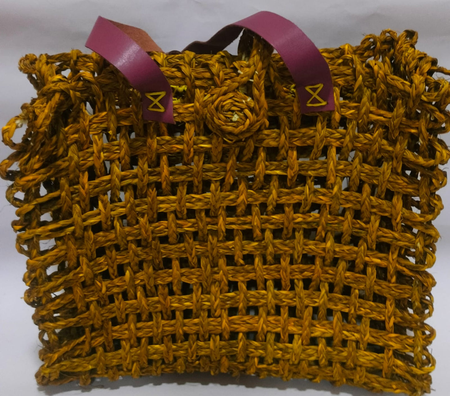 Beige Grass Handmade Tote Bag