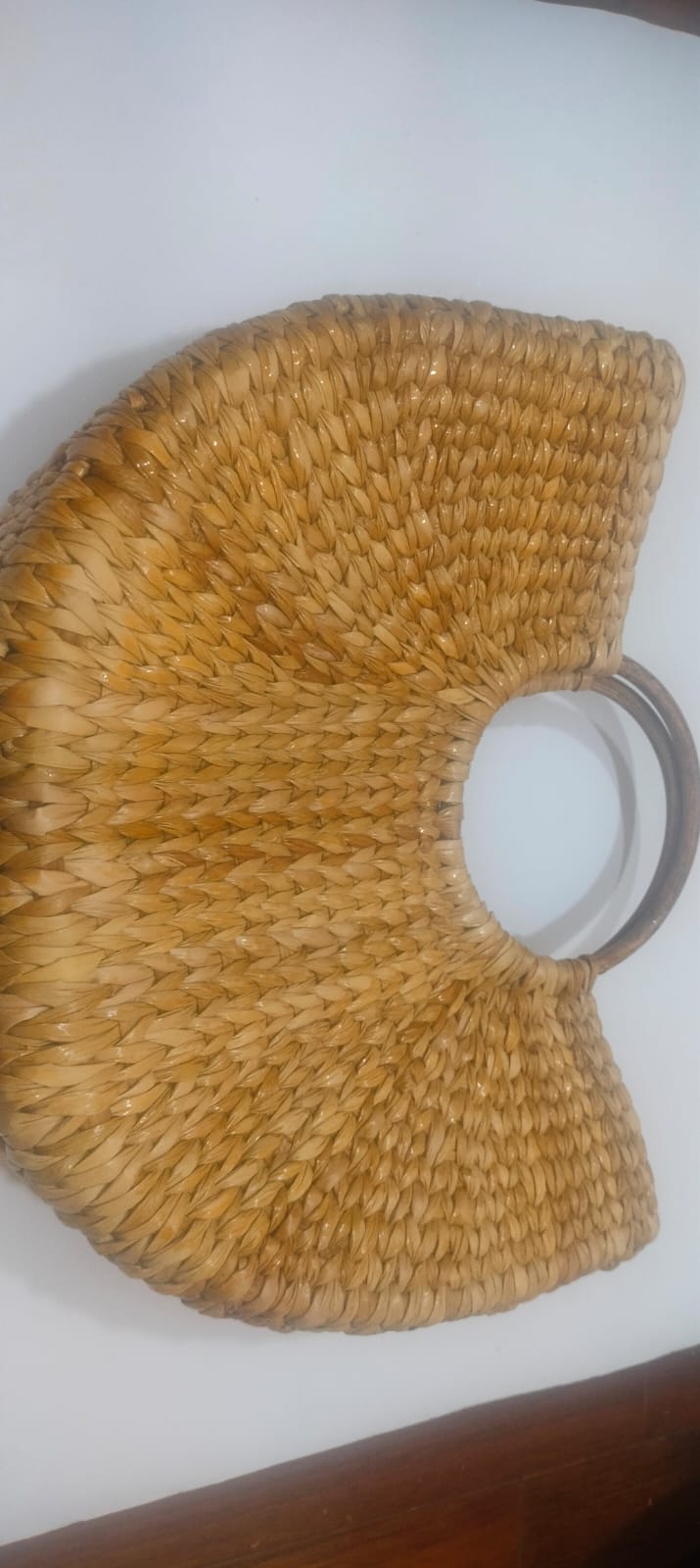 Handwoven Kauna Grass Carry Tote with peacock embroidery – Medium Handmade Shopping & boho look Bag