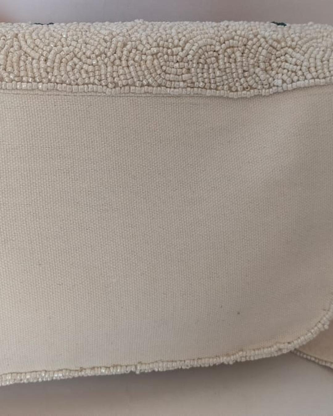 Beaded Compact Orange Shoulder Bag